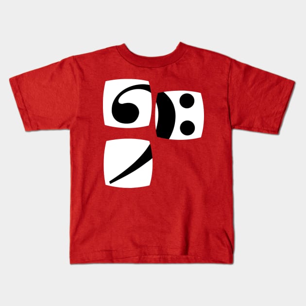 Bass clef for bassist and bassist Kids T-Shirt by Quentin1984